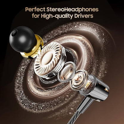 Rayleigh Wired Earbuds 5 Pack, Earbuds Headphones with Microphone, Earphones with Heavy Bass Stereo Noise Blocking, Compatible with iPhone, with iPad and Android Devices, MP3, Fits All 3.5mm Devices