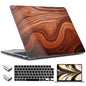 TWOLSKOO for MacBook Air 15 inch Case 2026 2025 2024 2023 Release M5 A3448 M4 A3241 M3 A3114 M2 A2941, Plastic Hard Shell & Screen Protector & Keyboard Cover & Type C Adapter, Wood Grain