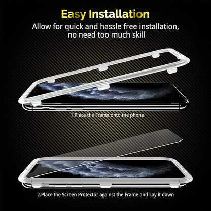UNBREAKcable 3-Pack Screen Protector for iPhone 11 Pro/XS/X, Double Shatterproof Tempered Glass [Easy Installation Frame] [9H Hardness] [HD Clear] [Case Friendly] for 5.8 Inch