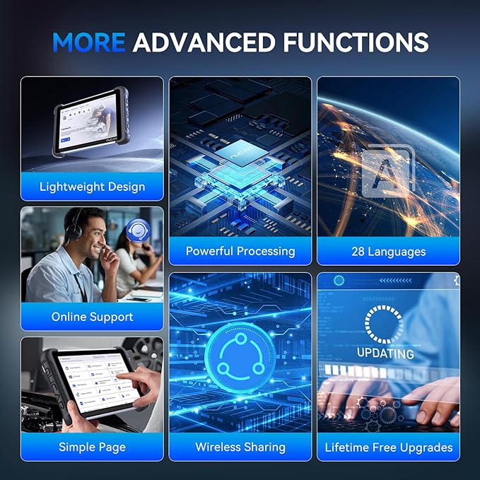 MUCAR 892BT AI-Assisted Bidirectional Scan Tool, Full System OBD2 Scanner, Bi-Directional OBD2 Scanner Diagnostic Tool,ECU Coding, 35 Services, FCA Autoauth, CANFD and DOIP, Free Lifetime Upgrade
