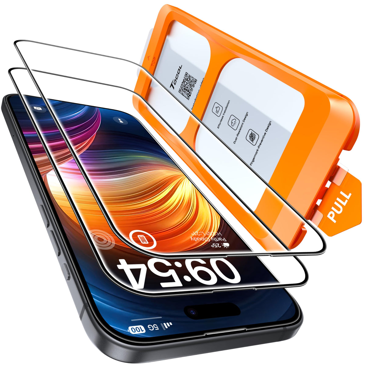 TOCOL for iPhone 16 Pro Privacy Screen Protector