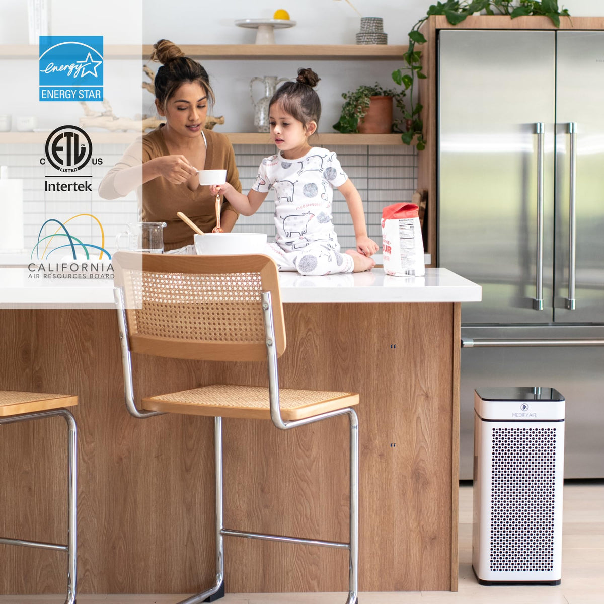 Medify MA-40 Air Purifier with HEPA Filter | 1,793 ft² Coverage in 1hr for Smoke, Wildfires, Odors, Pollen, Pets | Quiet Removal to 0.3 Microns | White, 1-Pack