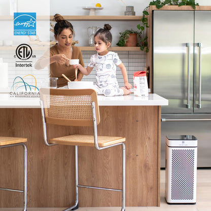 Medify MA-40 Air Purifier with HEPA Filter | 1,793 ft² Coverage in 1hr for Smoke, Wildfires, Odors, Pollen, Pets | Quiet Removal to 0.3 Microns | White, 1-Pack