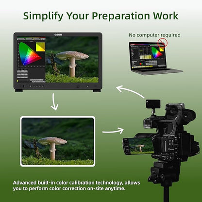 osee Mega 22S 22inch Ultra Bright HDR Field Production Monitor VMKit with Sunhood Battery Plate Cstand Adapter Custom Foam Mold
