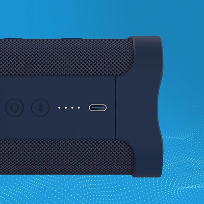 Skullcandy Terrain XL Wireless Bluetooth Speaker - IPX7 Waterproof Portable Speaker, 18 Hour Battery, Nylon Wrist Wrap, True Wireless Stereo (Navy)