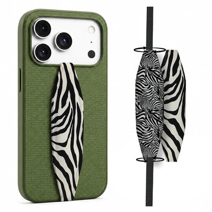 Switchbands Animal Print Phone Grip Strap – Reversible Elastic Strap, Drop Protection, Adhesive-Free, Arthritis Friendly, Wireless Charging Compatible, Universal Fit – Leopard & Pink Tie dye