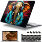 Lepeoac Case for MacBook Pro 13 inch Case M2 2022-2016 A2338 M1 A2251 A2289 A2159 A1989 A1708 A1706, Plastic Hard Shell + Keyboard Cover + Dust Plug, Elephant Hoodie