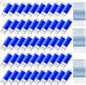 Hoteam 50 Pack USB 2.0 Flash Drives Bulk Blue Portable Thumb Drive with Hat USB Sticks Bulk with 50 Pcs Lanyards for Data Storage File Sharing Commercial Gift(256MB)