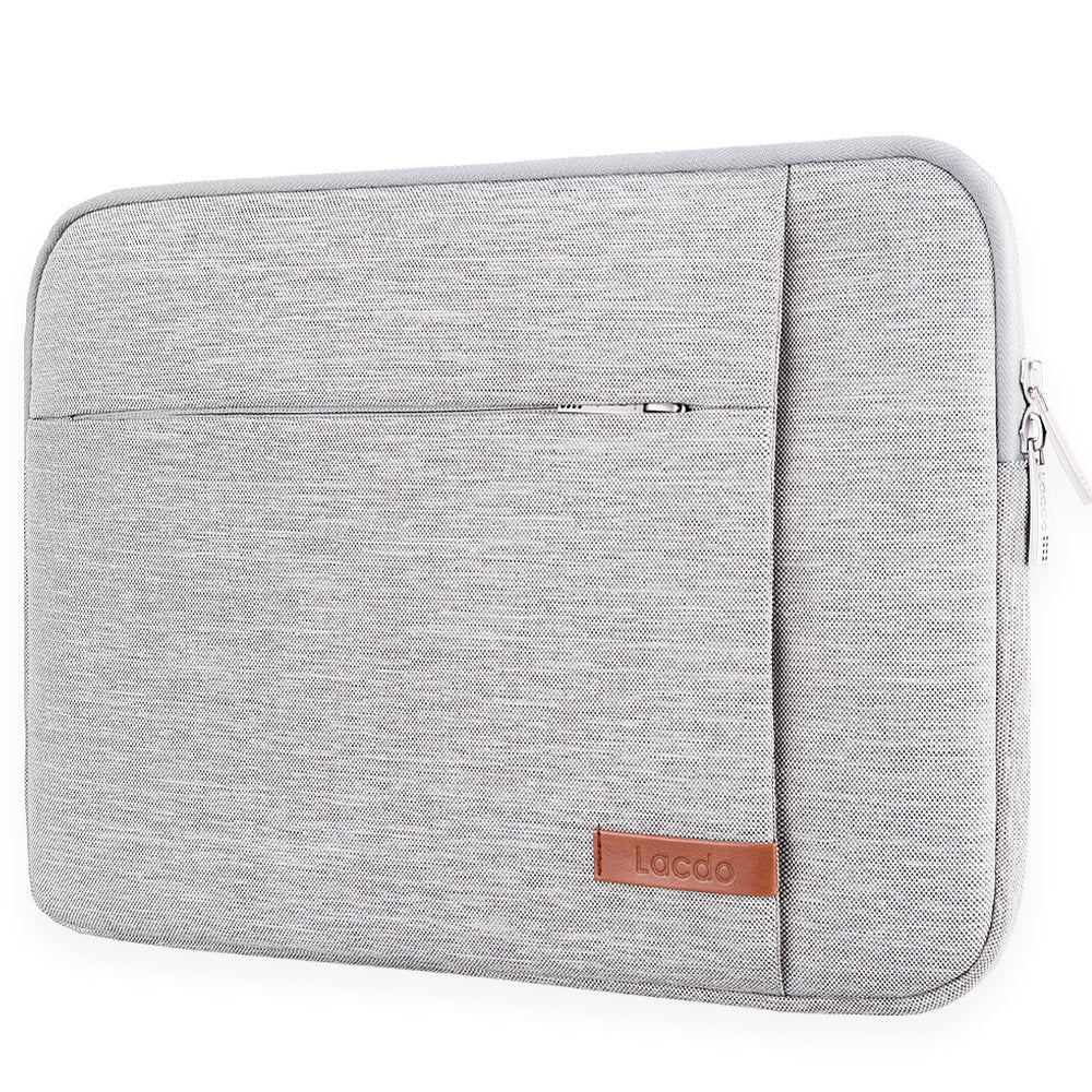 Lacdo Laptop Sleeve Case for 16 inch MacBook Pro M5 Pro/Max A3428 A3429 (2026), M4/M3/M2/M1 A3403 A3186 A2991 A2780 A2485 A2141 | 15 inch Microsoft Surface Laptop 7th Copilot+PC Computer Bag, Gray
