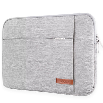 Lacdo Laptop Sleeve Case for 16 inch MacBook Pro M5 Pro/Max A3428 A3429 (2026), M4/M3/M2/M1 A3403 A3186 A2991 A2780 A2485 A2141 | 15 inch Microsoft Surface Laptop 7th Copilot+PC Computer Bag, Gray