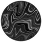 ITNRSIIET Round Mouse Pad with Stitched Edge Premium-Textured Waterproof Non-Slip Rubber Base Desktop Protection Mat Diameter 8.7 inches, Abstract Black and White