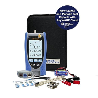TREND Networks | R158008 | VDV II Plus | Cloud Connected | Voice, Data and Video Cable Verifier | Copper Cable Tester | Advanced Wiremap & Troubleshooting Tool