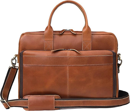 VC VINTAGE COUTURE Leather briefcase bag for men Leather Laptop Bags For Men and Women Travel Messenger Bag