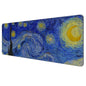 Dynippy Large Thin Mouse Pad with Stitched Edges, Black White Marble