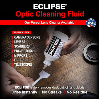 Photographic Solutions Digital Survival Kit - Type-1 (20mm) Sensor Swab, PEC-PAD Photo Wipes, E-Wipe Packet, Eclipse Optic Cleaning Fluid - Camera Cleaning Kit with Travel Bag