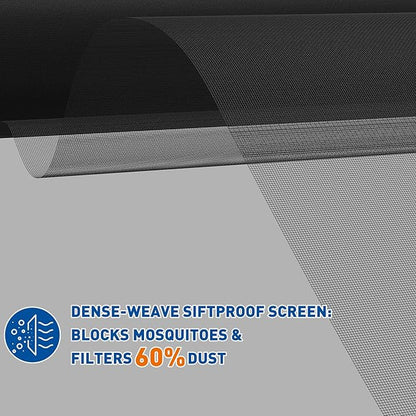 MAGZO Window Screen Replacement Mesh Roll, 37.4in × 16.4ft Upgraded Density 48x48 Mesh 0.12mm WD High Definition Siftproof Screen for Porch Doors Repair Kit, Ideal for Patio, Sliding Doors