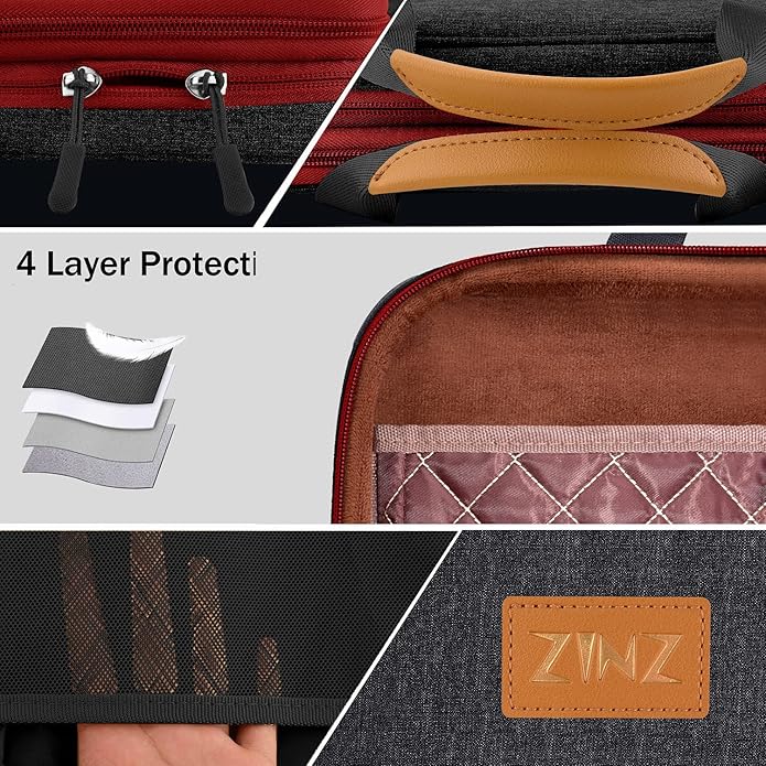 ZINZ Laptop Case Computer Sleeve Briefcase with Multi-pockets for 11.6 12.9 13 13.3 14 15 15.6 16 inch Notebooks