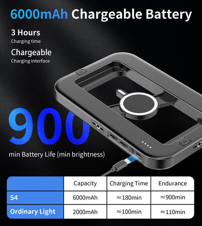 Magnetic 6000mAh Selfie Ring Light for iPhone 448LED RGB Light with Stand