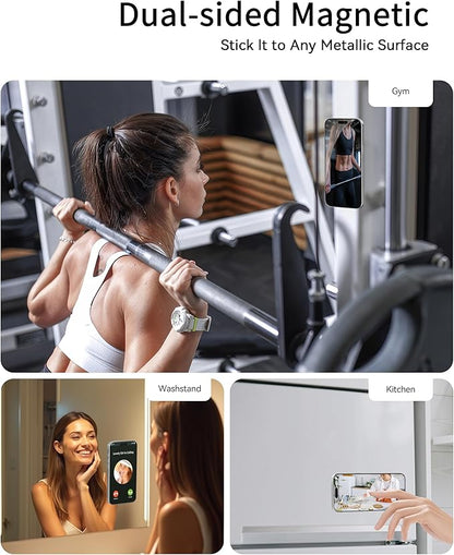 [2025 Newest] Magnetic Phone Grip for MagSafe Ring Holder, Magnet Phone Grip Stand Finger Kickstand Two-Sided Magnetic Compatible with iPhone 16 Pro/Max 15 14 13 12 11 Plus&Android