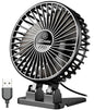 JZCreater USB Desk Fan, Portable Mini Fan, 3 Speeds Desktop Table Cooling, Plug in Power, Rotation Strong Wind, Quiet Personal Small Fan for Home Desktop Office Travel Bedroom, Pink