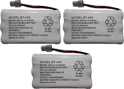 BT446 BT-446 BBTY0503001 BT-1004 BT-1005 GE-TL26402 BT-504 CPH-488B Rechargeable Cordless Telephone Battery DC 3.6V 800mAh Manufactured by Corun for Uniden