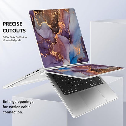 for MacBook Pro 16 inch Case 2021 2022 2023 2024 Release A3186 A3403 M4 A2991 M3 A2780 M2 A2485 M1 Pro/Max, Hard Shell Case with Screen Protector & Keyboard Cover, Abstract Art
