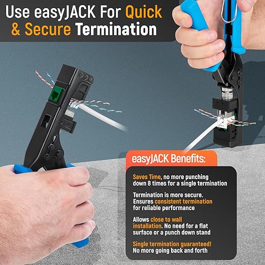 Everest 90° Angled RJ45 Cat6 Keystone Jacks 100-Pack in Green - Slim Profile Female RJ45 Connectors - Cat 6 Keystone Jack - Compatible with 90° Angled Speed Termination Tool - easyJACK (B094WB91H3)