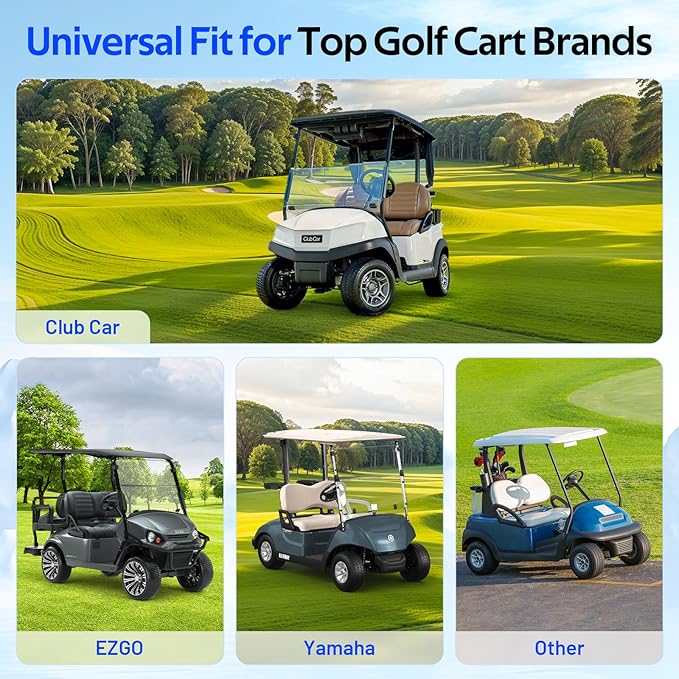 48V(51.2V) 105Ah LiFePO4 Lithium Battery for Golf Cart, Built-in Bluetooth & LCD Display, 200A BMS, Range of 70 Miles 15000+ Deep Cycles LiFePO4 Lithium Batterys