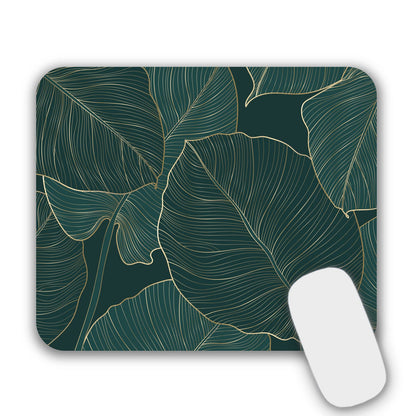 Mouse Pad, Gaming Mouse Pad, Non-Slip Rubber Base Mouse Mat with Designs for Laptop, Computer & Office, 9.5 x 7.9 x 0.12 inches (Leaf)