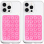 LvShuLiangPin Anteel 2 Pack Silicone Suction Phone Case Mount, Silicon Adhesive Phone Grip for Smartphones, Hands-Free Mirror Shower Phone Holder for Selfies, Tiktok Videos (Pink)