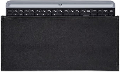 Keyboard Anti Dust Bag Sleeve Pouch for 60%-80% Keys Keyboard, Logitech/Redragon/Havit/Keychron/RK ROYAL KLUDGE/MageGee/Apple Magic Universal Wireless/Wire Computer/Gaming Keyboard Case Cover-Black