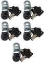 5/8" Tubular Cam Lock (5 Pack-90° Black) RV, Toolbox, Cabinet Replacement