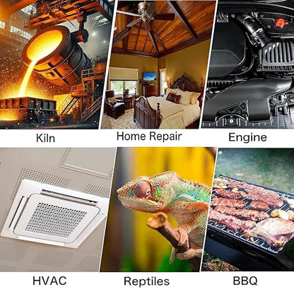 50:1 Infrared Thermometer Temperature Gun, -58°F to 1796°F Digital Laser Temp Gun for Cooking, Pizza Oven, BBQ, Fridge IR Handheld Gun for HVAC, Engine, and Industrial Use