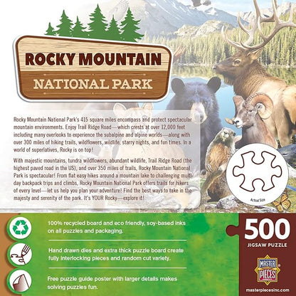 Baby Fanatics MasterPieces 500 Pieces Jigsaw Puzzle for Adults, Family, Or Kids - Rocky Mountain National Park - 15"x21"