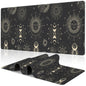 Purple Groovy Flowers Desk Mat,Large Vintage Floral Gaming Keyboard Mouse Pad,Non-Slip Rubber Base Desk Pad Thick Stitched Edges Waterproof Mousepad Mouse Mat 31.5"x11.8"