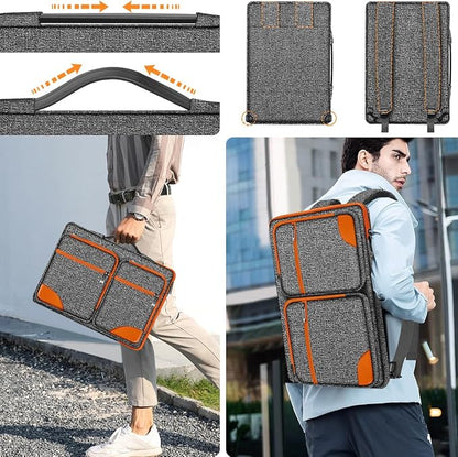 ZINZ Laptop Case 15 15.6 16 inches Sleeve Slim Briefcase Spill-Resistant Handbag for Most Popular 15" 15.6" 16" Notebooks，G01OG01