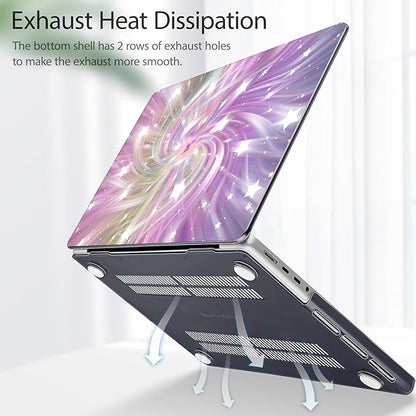 Tuiklol for MacBook Pro 14 Inch Case 2024-2021 Release M4 A3112 A3401 A3185/M3 A2918 A2992/M2 A2779/M1 A2442 Pro/Max,Hard Shell Case with Keyboard Cover & Screen Protector for Touch ID,Bright abstract