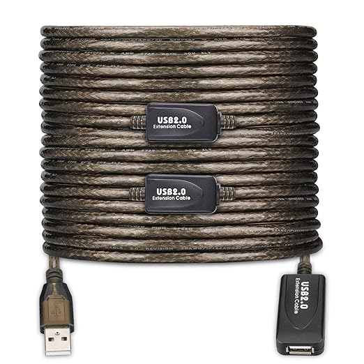 GGMTY 130 FT USB Extension Cable, USB 2.0 Type A Male to A Female Active Repeater Extension Cable 130 ft, High Speed 481 Mbps