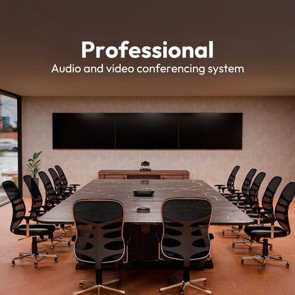 GoPresence Video Conferencing System – Full HD 1080p PTZ Camera with 10x Optical Zoom, 360° Omnidirectional Speakerphone, Noise Cancellation, Plug-and-Play USB.