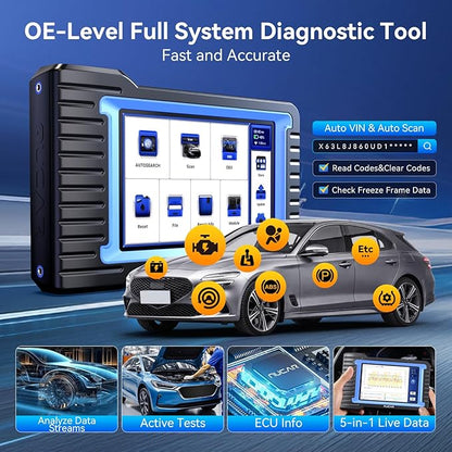MUCAR Bidirectional Scan Tool, VO7Y All Systems & 28+ Resets OBD2 Scanner Diagnostic Tool with ECU Coding,Wireless Scanner for Car with Active Test