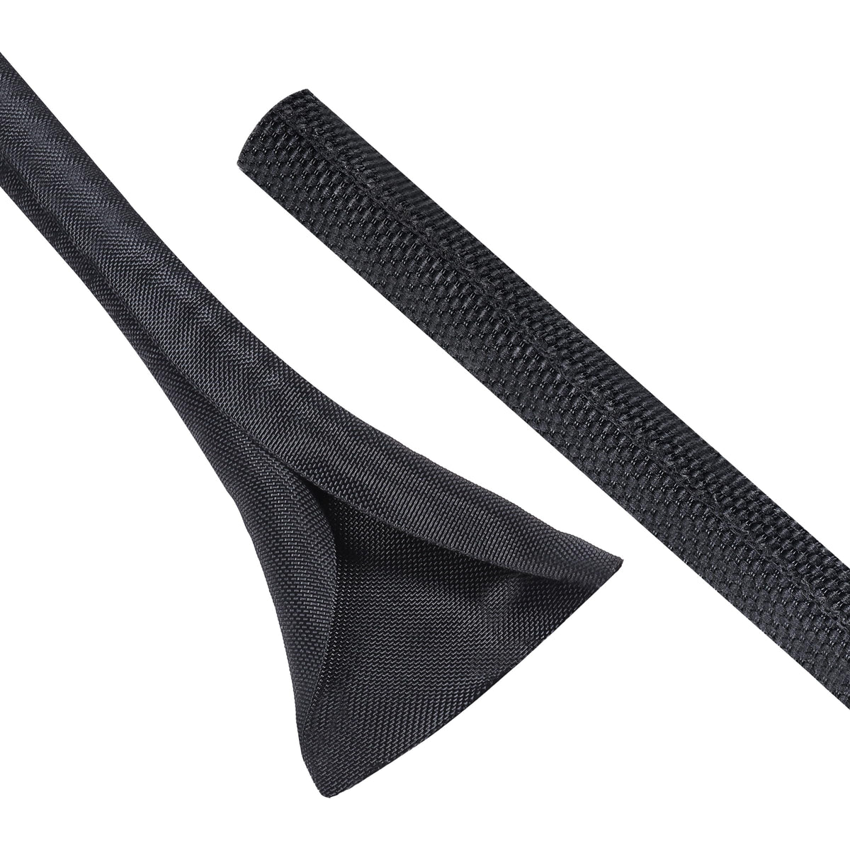 BuyUneed Black Split Braided Cable Management Sleeves 1/2inch -30Feet