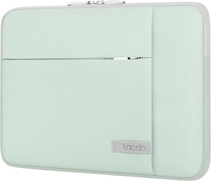 Lacdo 14 Inch Laptop Sleeve Case Computer Bag for HP Lenovo Dell ASUS Acer Chromebook 14 / HP Stream 14 / Dell Inspiron 14 / Lenovo IdeaPad 14 / Acer Spin 3 / ASUS ZenBook 14, Water-Resistant, Green