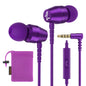 LUDOS OMNITONE Wired Earbuds in-Ear Headphones, 5 Year Warranty, Earphones with Microphone, 3.5 mm Jack Corded Ear Buds, Videoconference for iPhone, Samsung, Laptop, Kids, School Students - Red
