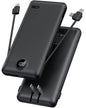 VRURC Portable Charger, Power Bank Built-in Cables and AC Wall Plug