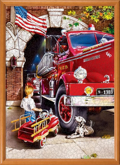 Masterpieces 1000 Piece Jigsaw Puzzle for Adults, Family, Or Kids - Firehouse Dreams - 19.25"x26.75"