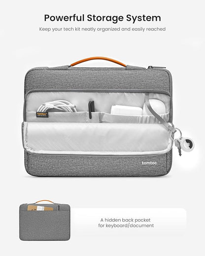 tomtoc 360 Protective Laptop Carrying Case compatible with 14-inch MacBook Pro M4/M3/M2/M1 Pro/Max 2024-2021, 12.9-13 Inch iPad Pro/Air, Water-Resistant MacBook Accessory Bag Sleeve