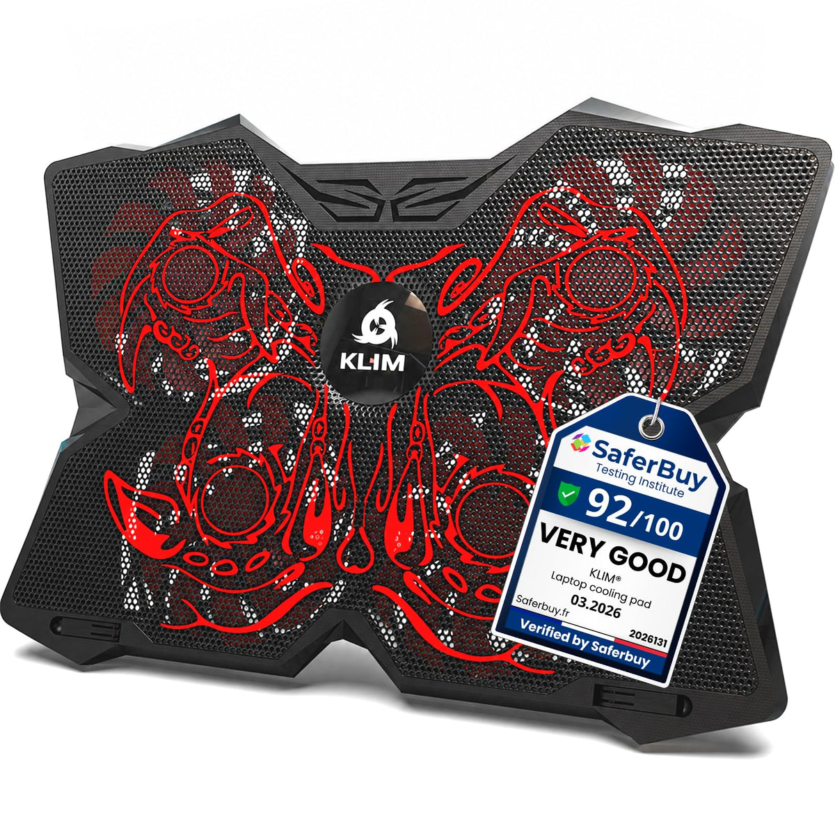 Laptop Cooling Pad with 4 Fans at 1200 RPM - USB Stand for PC and Consoles