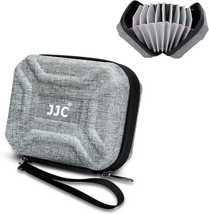 JJC Durable Lens Filter Pouch Case for 10 Circular Filters Up to 95mm 82mm, Dustproof & Water-Resistant Camera Lens Filter Storage Wallet for ND UV CPL Filter