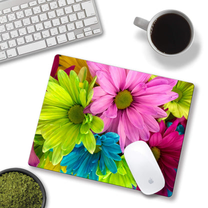 SHALYSONG Watercolor Flower Mouse Pad, 9.5"x7.9" Non-Slip Laptop Mousepad