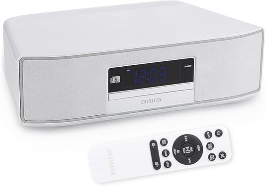 Aiwa - Bluetooth Home Speaker System, 30W RMS, CD Player, FM Radio